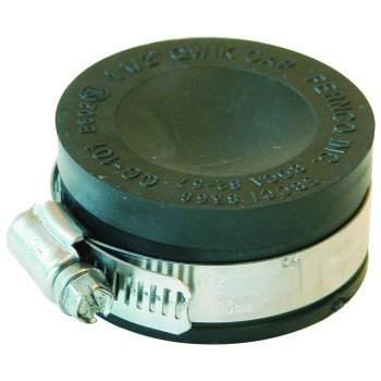 Fernco QC-101 Pipe Cap, 1-1/2 in Connection, Slip, PVC