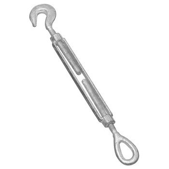 National Hardware 3272BC Series N177-519 Turnbuckle, 1040 lb Working Load, 1/2 in Thread, Hook, Eye, 9 in L Take-Up