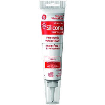 GE Silicone I SE1122 Tub and Tile Sealant, White, 85 mL