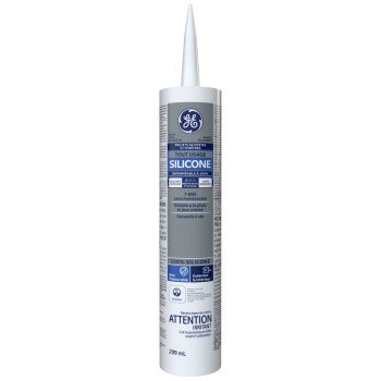 GE Silicone I SE1180 Sealant, White, 30 min Curing, 10.1 oz