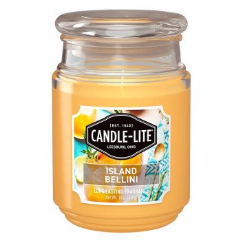 Candle-Lite 32971273 Candle, 18 oz, Island Bellini, 110 hr