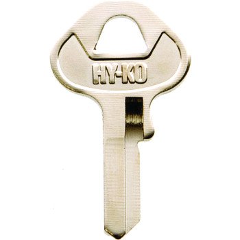 Hy-Ko 11010MH2 Key Blank, Brass, Nickel, For: Master Cabinet, House Locks and Padlocks