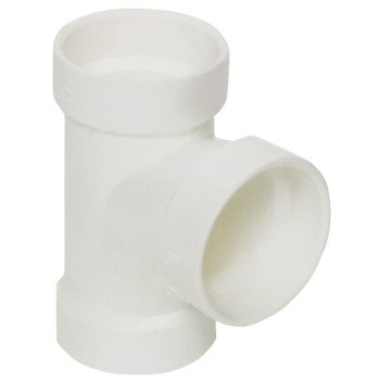 Canplas 192152L Sanitary Pipe Tee, 2 in, Hub, PVC, White