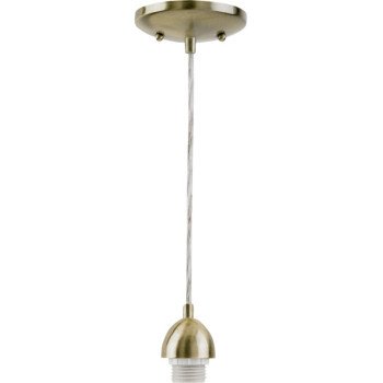 Westinghouse 7028700 Mini Pendant Light Fixture, 1-Lamp, Incandescent Lamp, Antique Brass Fixture