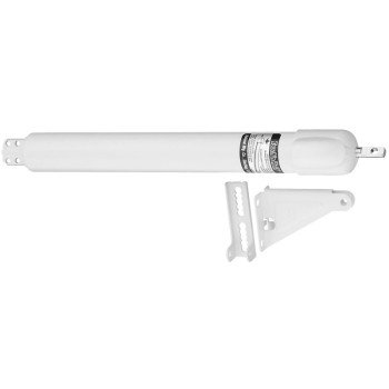 National Hardware V1345 Series N279-794 Door Closer, White, Steel, Powder-Coated, 90 deg Opening