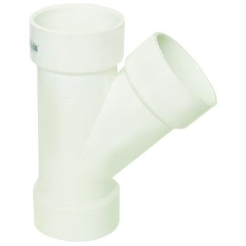 IPEX 192303L Pipe Wye, 3 in, Hub, PVC, White, SCH 40 Schedule