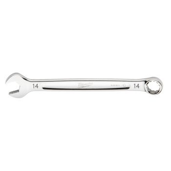 Milwaukee 45-96-9514 Combination Wrench, Metric, 14 mm Head, 7.48 in L, 12-Point, Steel, Chrome