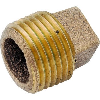 Anderson Metals 738109-32 Pipe Plug, 2 in, IPT, Cored Square Head, Brass