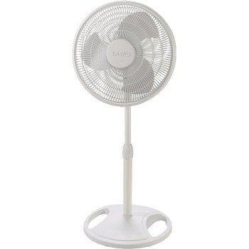 Lasko 2520 Oscillating Stand Fan, 120 V, 16 in Dia Blade, Plastic Housing Material, White