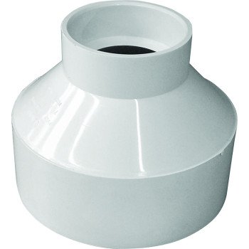 Canplas 193025 Reducing Coupling, 4 x 2 in, Hub, PVC, White