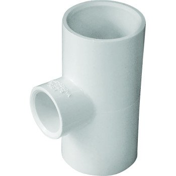 IPEX 435794 Reducing Pipe Tee, 1 x 1/2 in, Socket, PVC, White, SCH 40 Schedule