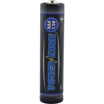 PowerZone LR03-8P-DB Battery, 1.5 V Battery, AAA Battery, Zinc, Manganese Dioxide, and Potassium Hydroxide