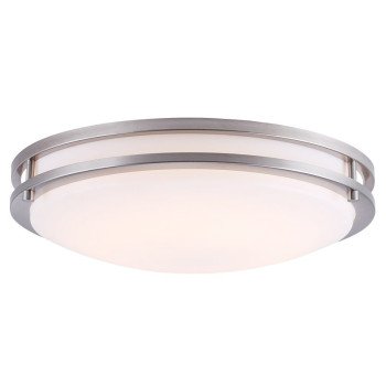 Canarm PARKEDALE LFM102A13BN Flush Mount Light, 20 W, 1-Lamp, Integrated LED Lamp, 1300 Lumens, 3000 K Color Temp