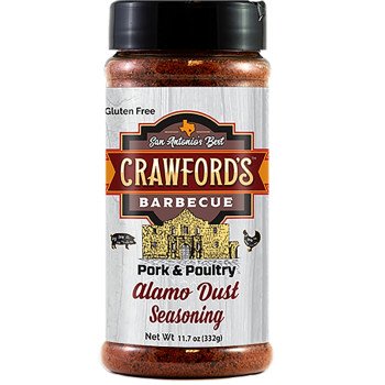 Crawford's Barbecue CB01010 BBQ Rub, Alamo Dust, 11.7 oz