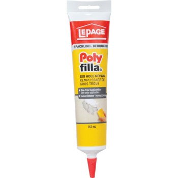 LePage Polyfilla 394034 Spackling Big Hole Repair, White, 162 mL Tube