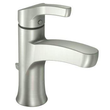 Moen Danika Series WSL84733SRN Bathroom Faucet, 1.2 gpm, 1-Faucet Handle, Metal, Brushed Nickel, Lever Handle