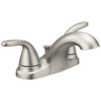 Moen Adler 84603SRN Bathroom Faucet, 2-Faucet Handle, 2-9/16 in H Spout, Metal, Brushed Nickel