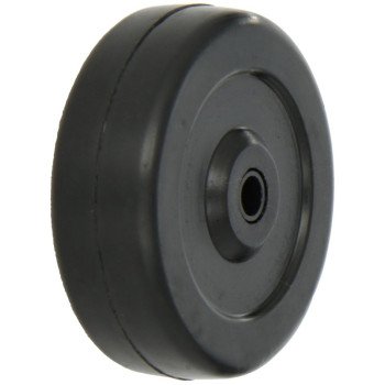 Dh Casters W-SR40100B3 Caster Wheel, 4 in Dia Wheel, 3/8 in Dia Bore, 1 in Thick Wheel, 140 lb Load, Soft Rubber, Black