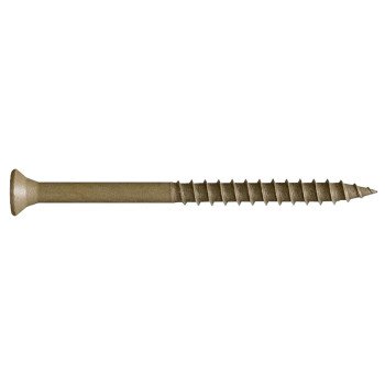 Camo 0356204 Screw, 250 PK, Tan, 4 in L, Bugle Head, Star Drive, Type 17 Point, 250/PK