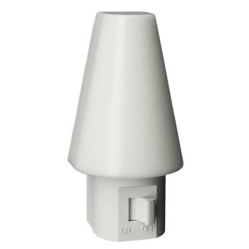 AmerTac Tipi Series NL-TIPI-F Night Light, 120 V, 0.3 W, LED Lamp, Warm White Light, 1 Lumens, 3000 K Color Temp