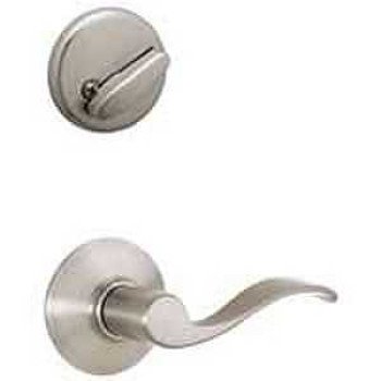 Schlage F59ACC619RH Handleset Interior Trim, 1 Grade, Mechanical Lock, Metal, Satin Nickel, Lever Handle, Residential