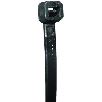 Tradeselect CTS11WP500 Cable Tie, 2.76 in Max Bundle Dia, Nylon, Black