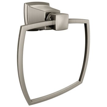 Moen Boardwalk Series Y3286BN Towel Ring, Aluminum/Zinc, Brushed Nickel, Wall Mounting