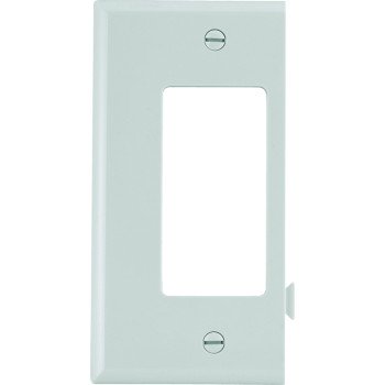 Eaton Cooper Wiring STE26 STE26W Wallplate, 4-1/2 in L, 2-3/4 in W, 1 -Gang, Polycarbonate, White, High-Gloss