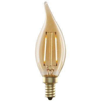 Feit Electric CFT/VG/LED LED Bulb, Decorative, 40 W Equivalent, E12 Lamp Base, Dimmable, Amber, Soft White Light