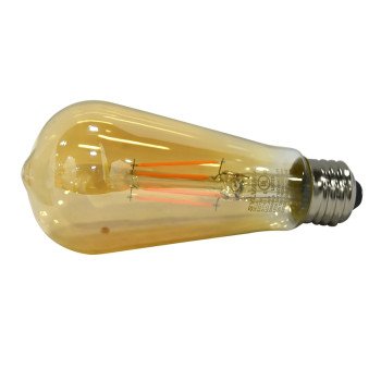 Sylvania 75353 Ultra LED Bulb, Decorative, ST19 Lamp, 60 W Equivalent, E26 Lamp Base, Dimmable, Clear, 2200 K Color Temp