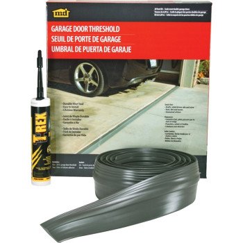 M-D 50101 Garage Door Threshold Kit, 1/2 in Thick, 20 ft L, Vinyl, Gray