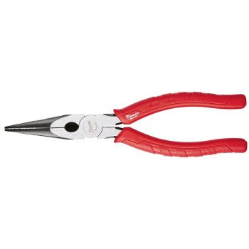 Milwaukee 48-22-6101 Plier, 8 in OAL, 3/8 in Cutting Capacity, 2-39/64 in Jaw Opening, Red Handle, Cushion-Grip Handle