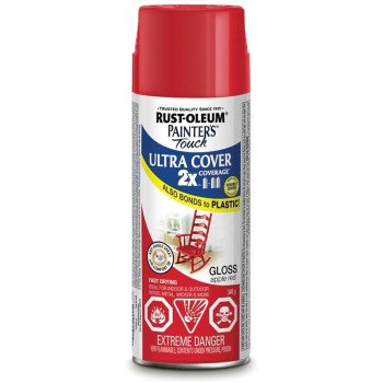 Rust-Oleum 253708 Spray Paint, Gloss, Apple Red, 340 g, Can