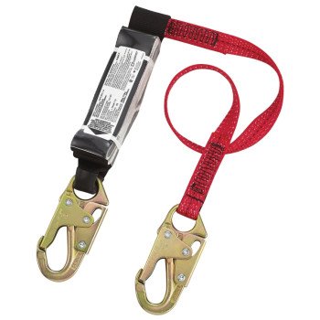 PIP FP73311/4 Dyna-Pak Web Lanyard, 132 to 352 lb, 4 ft L Line, Polyester Line, 1-Leg, Snap Harness Hook, Snap