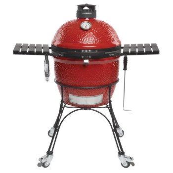 Kamado Joe Classic II KJ23RHC Grill, 256 sq-in Primary Cooking Surface, 660 sq-in Secondary Cooking Surface, Red