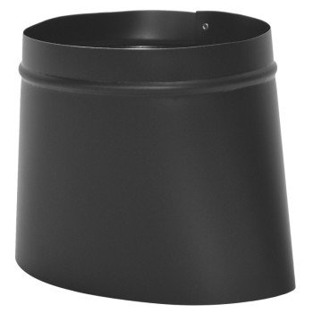 Imperial BM0039 Stove Pipe Boot, 7 x 6 in, Crimp, 24 ga Thick Wall, Black, Matte