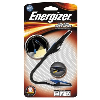 Energizer FNL2BU1CS Clip Light, CR2032 Battery, Lithium Battery, LED Lamp, 14 Lumens, 7 m Beam Distance, 30 hr Run Time