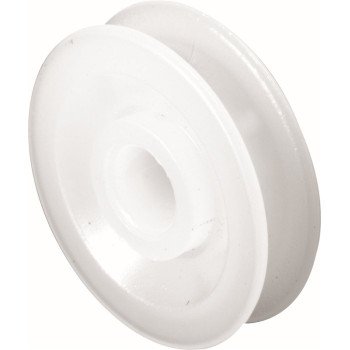 Prime-Line B 552 Door Roller, 1 in Dia Roller, 9/32 in W Roller, Nylon, White, 2-Roller, Bottom Mounting