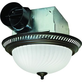 Air King DRLC701 Exhaust Fan, 1.6 A, 120 V, 70 cfm Air, 4 Sones, CFL, Incandescent Lamp, 4 in Duct