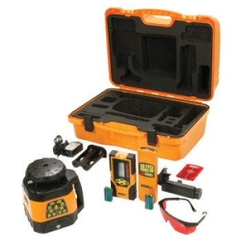 Johnson 40-6529 Laser Level Kit, 200 ft, +/-1/8 in at 100 ft Accuracy, Red Laser