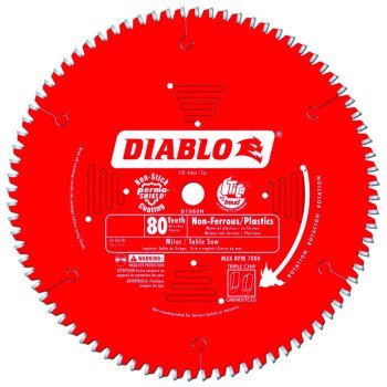 Diablo D1080N Circular Saw Blade, 10 in Dia, 5/8 in Arbor, 80-Teeth, Carbide Cutting Edge