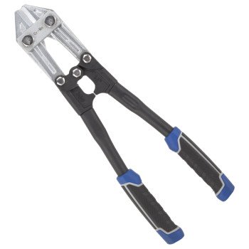 Vulcan JL-WD-0614 Bolt Cutter, 5 mm Cutting Capacity, Chrome-Molybdenum Steel Jaw, 14 in OAL, Black/Blue Handle