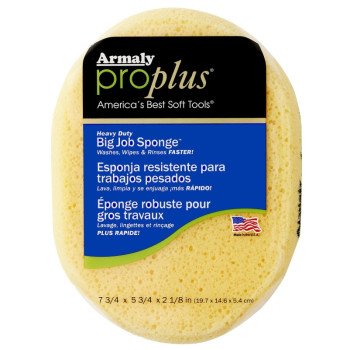 Armaly ProPlus 00006 Big Job Sponge, 7-3/4 in L, 5-3/4 in W, Polyester, Yellow
