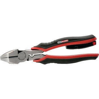 Gardner Bender GPT-90 Lineman's Plier, 9 in OAL, 1-1/8 in Jaw Opening, Red Handle, Comfort-Grip Handle, 1-1/4 in W Jaw