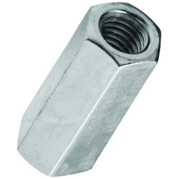 Stanley Hardware 4003 Series N182-691 Coupling Nut, UNC Thread, 7/16-14 Thread, Steel, Zinc