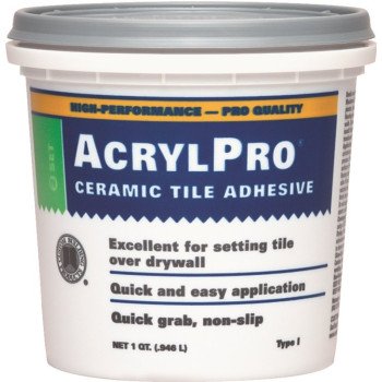 Custom ARL4000QT Ceramic Tile Adhesive, White, 1 qt Pail