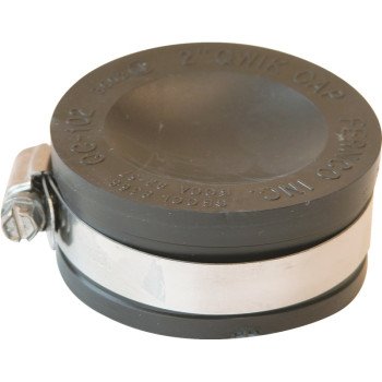 Fernco QC-102 Pipe Cap, 2 in Connection, Slip, PVC