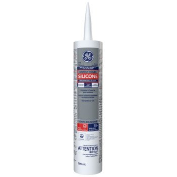 GE Silicone I SE1182 Tub and Tile Sealant, White, 10.1 oz