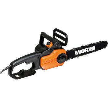 Worx WG305 Chainsaw, 8 A, 120 V, 28 in Cutting Capacity, 14 in L Bar/Chain, 3/8 in Bar/Chain Pitch