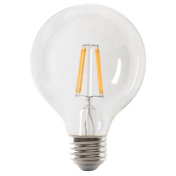 Feit Electric G2540/927CA/FIL/3 LED Bulb, Globe, G25 Lamp, 40 W Equivalent, E26 Lamp Base, Dimmable, Clear